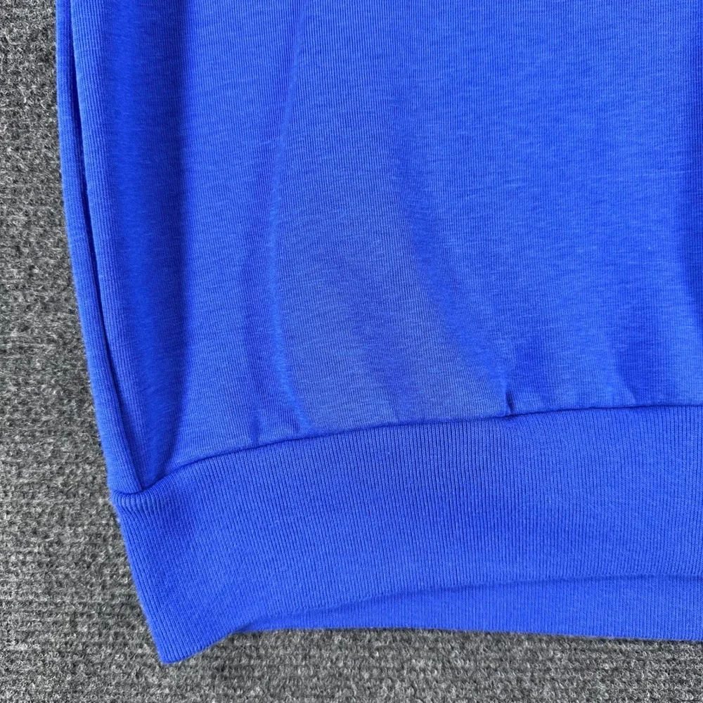 Adidas Sweatshirt Mens‎ L Large Blue Primegreen 3-Stripe Crewneck Active HB1421